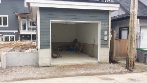 Before new garage door instalation for new build in delta