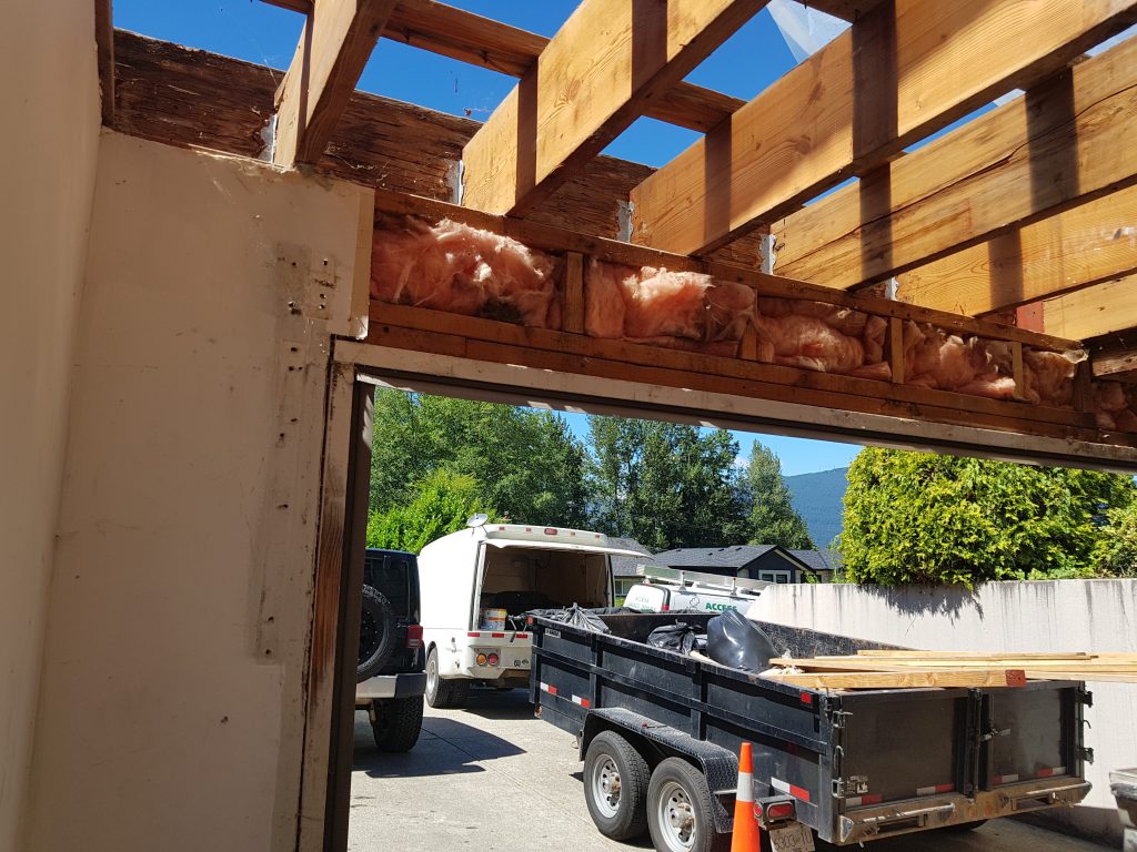 After Garage door assemnbly has been taken apart and dismantled in Burnaby