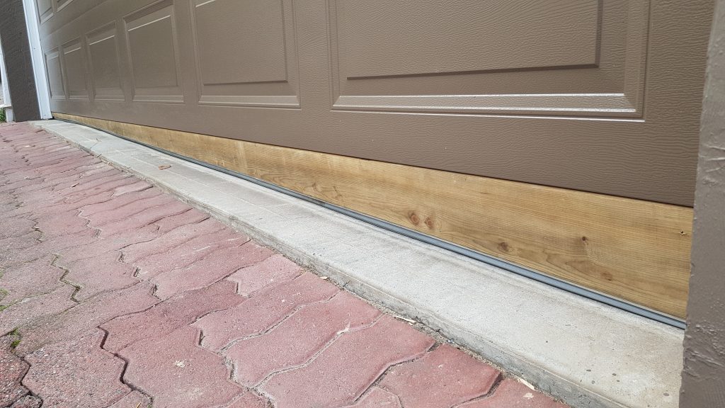 Uneven Garage Concrete Required Custom, Garage Door Seal For Uneven Concrete