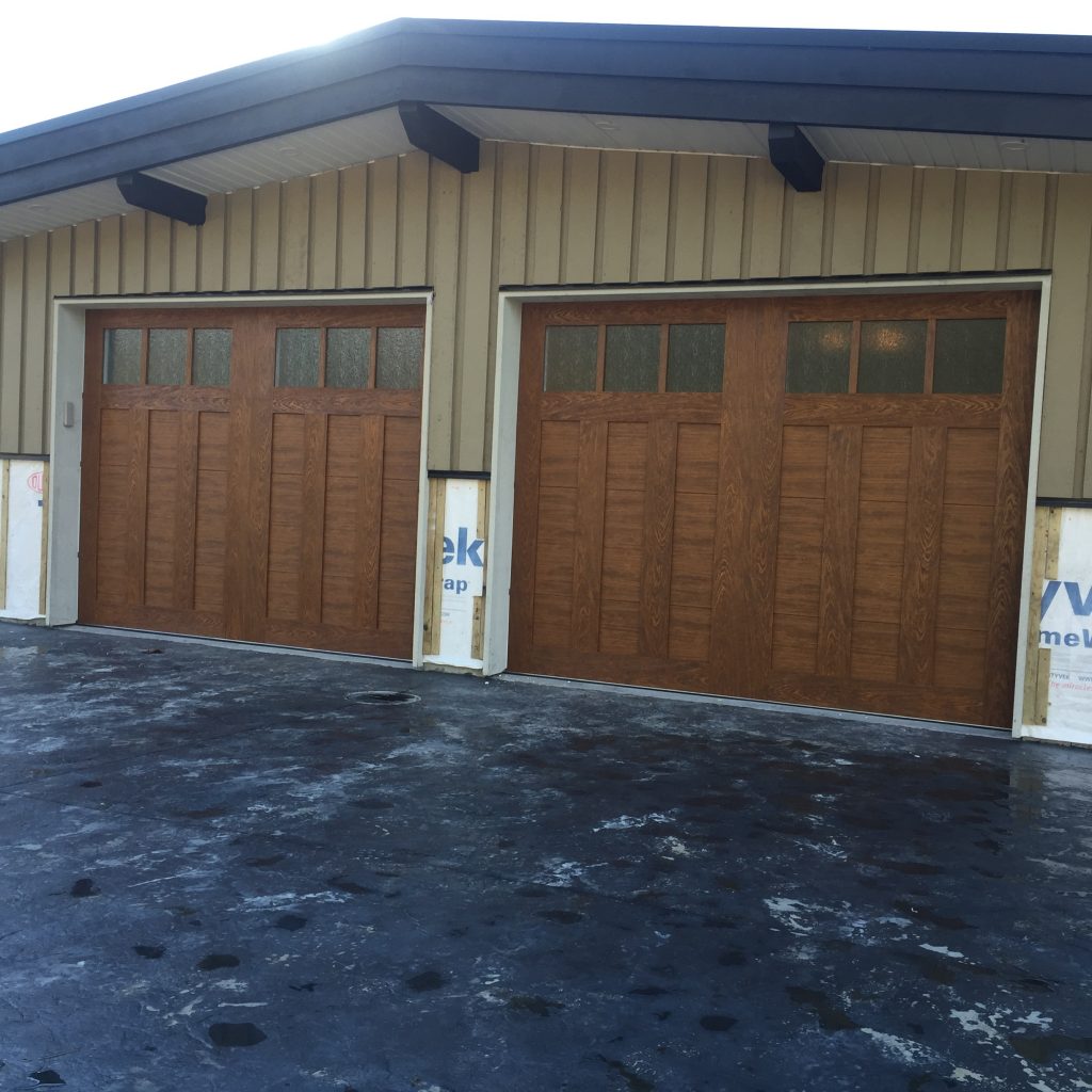 After the install - Two Beautiful doors ready for cars to be driven in