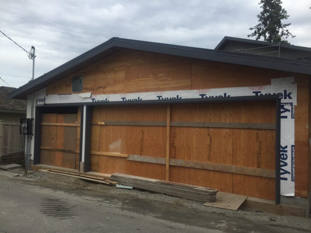 View of new garage door installed in Vancouver